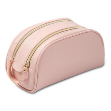 (Cherry Pink) Simple Zipper Cosmetic Bag for Women Hand Waterproof Toiletry Bag Gift for Birthday Anniversary