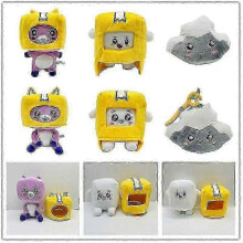 (1BOXY 20CM) Lankybox Boxy + Foxy + Rocky Plush Soft Stuffed Toy Kid Game Figure Plushie Doll New Arrival S03