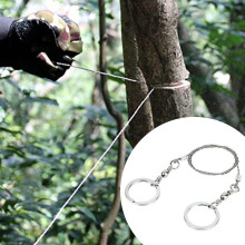 (A) 360-Degree Rotating Stainless Steel Wire Saw Practical Rustproof Pocket Wire Saw for Camping Hiking