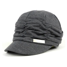 (Grey) Women Ladies Winter Warm Newsboy Hat Crochet Slouchy Baggy Peaked Beanie Cap