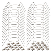 (Z Type 30PCS) 30 Or 120 Pcs Stainless Steel Greenhouse Glass Pane Fixing Clips W Type Garden Nail 304 Stainless Steel Z Type