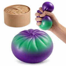 Amz Steamed Stuffed Bun Kneading Music (Green Purple Gradient) Colorful Gradient Modeling Daily Repeated Kneading Entertainment Fun Interactive Soft S