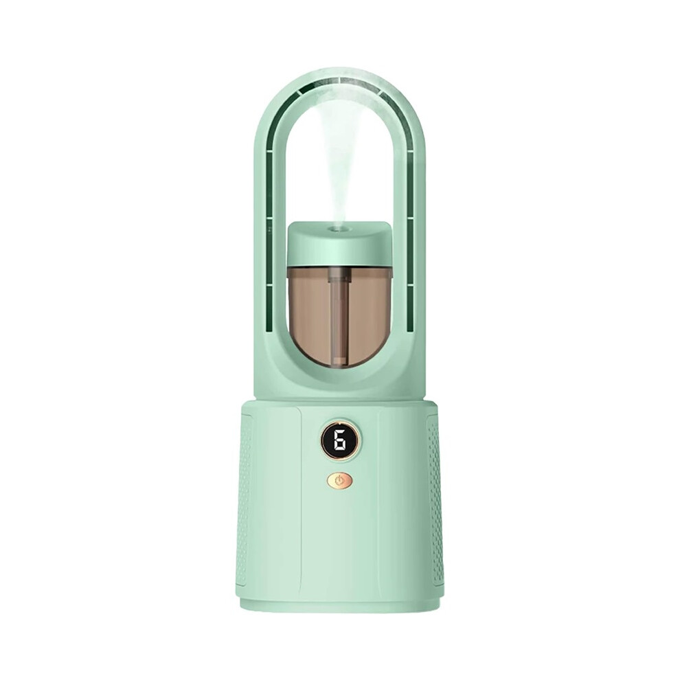 Portable Bladeless Evaporative Air Cooler Usb Rechargeable 6 Speed Abs Design Green 8583457697020