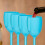 Set van 12 turquoise plastic wijnglazen 1