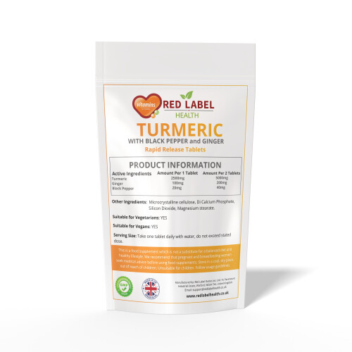 Turmeric 90 Tablets 2620mg with Black Pepper & Ginger 1