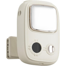 Tragbarer, klingenloser Nackenventilator, tragbarer persönlicher Ventilator für Zuhause, Büro, Reisen, Camping, Beige