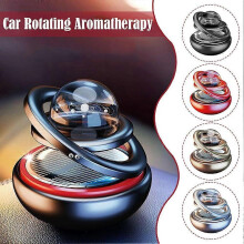 (Blue) Solar Rotating Car Perfume Air Freshener Aromatherapy Ornament Car Accessories