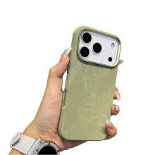 (Green B) Reliable Performance Classic Phone 17 Promax Case Iphone Flannel Trendy Magnetic For Reliable Ergonomic Suitable