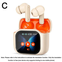 (Orange) Ai Translator Headphones 144 Languages Translation Wireless Bluetooth 5.4 Earbud