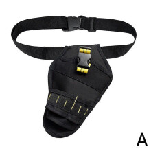 (Yellow) Heavy Work Belt Pouch Tool Pouch Multi Pockets Belt with Hammer Loop Adjustable