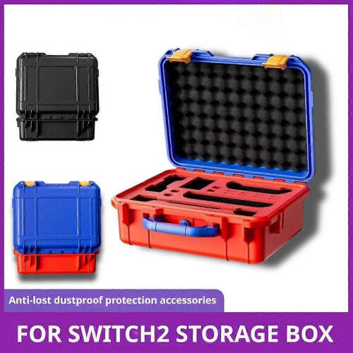 (Red and blue) High Performance Unique Accessory Durable Console Portable Game Box Storage Switch2 Moisture-proof Trendy For Storage Case