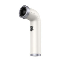 (apricot) Fashionable Compact Reliable Smart Digital Display Handheld Portable Bladeless Turbine Bend Tube Electric Fan