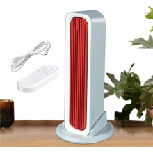 Oszillierender Turmventilator, leiser, blattloser Tischventilator mit 3 Geschwindigkeitsstufen, Schlafzimmer/Büro, Blau