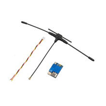 For BAYCK UR500 ELRS Receiver 2.4G/900M Dual Band RX ExpressLRS Receiver with 80mm T Type Antenna for FPV Drone