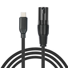 USB C to XLR Cable,6.6 FT XLR Male to USB C Converter Adapter,Stereo Cable for Amplifier, Speaker, Mixer Console, Etc