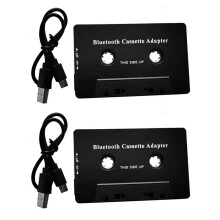 2X Universal Cassette 5.0 Audio Car Tape Aux Adaptador Estéreo con Micrófono para Teléfono MP3 AUX Cable Reproductor de CD