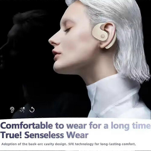 (Black) Compact Bluetooth Hanging Earbuds Awaze Labs X15 Pro Earbuds Long Time 2