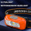(Sharp bubble E14, Orange) Super Bright LED Headlight Motion Sensor USB Rechargeable Headlamp Camping Light 2