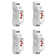 4X GEYA GRT8-M1 Off Delay Relay 16A AC/DC12V-240V Multifunction Din Rail Automatic Timer Relay