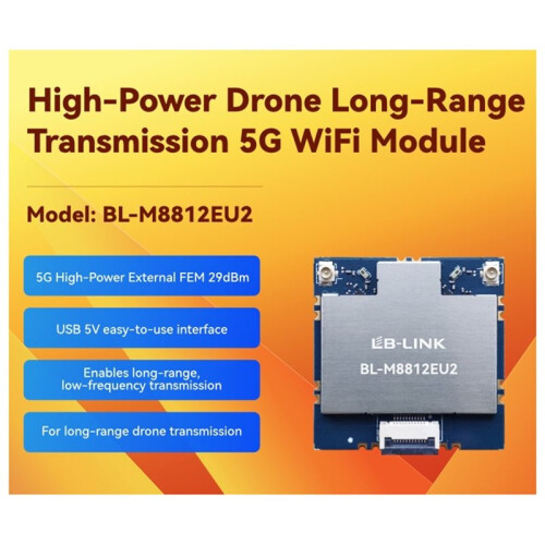 LB-LINK 2pcs Mapping Module BL-M8812EU2 High-Power with FEM Wireless Mapping Module High-Power 5G WiFi Module 2