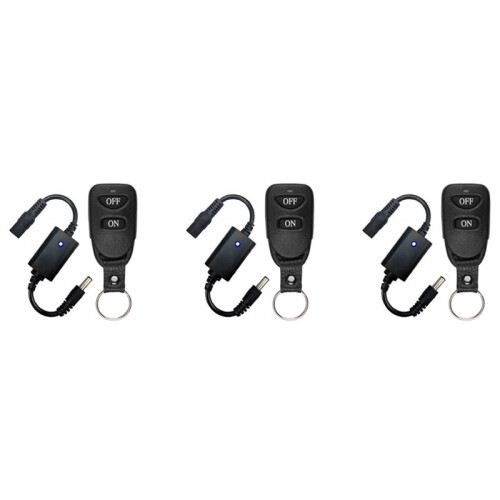 3X 433Mhz  3.7V 5V 12V Wireless Rf Remote Control  Relay Driver  Off LED Light Strip Remote