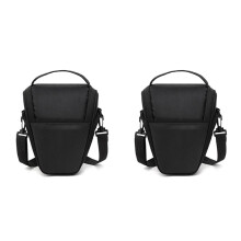 2X Camera Bag Triangle Camera Case Shoulder Case Digital Camera Bag for DSLR SLR Camera