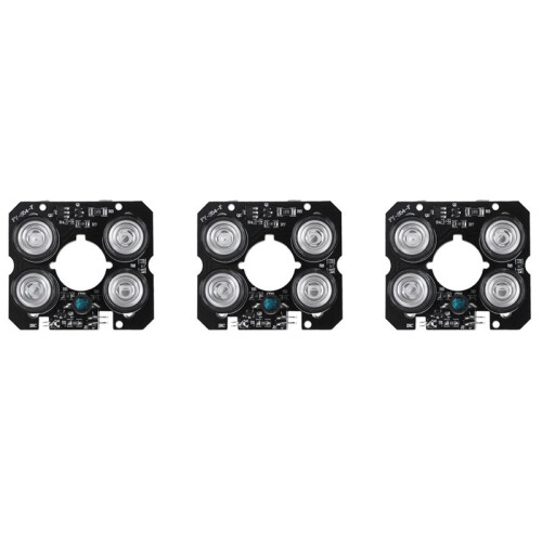3pcs 4 Array IR LED Spot Light Infrared 4X IR LED Board for CCTV Cameras Night Vision (52mm Diameter)