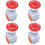 4X Red Mushroom Cap 1NO 1NC Emergency Stop Push Button  AC 660V 10A 1