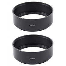 2pcs 58mm Mount Standard Metal Lens Hood for