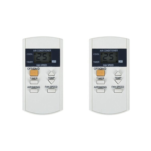 2X A75C3740 Remote Control for  Air Conditioner A75C3740 A75C3733 English Remote Control Replacement