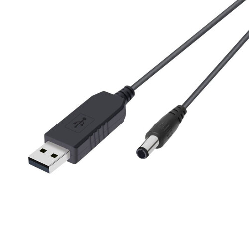 2X Cable de Conversion USB A  Cable de Aumento de Voltaje 5V A 9V 5.5X2.1mm  Macho 1M Nuevo 2