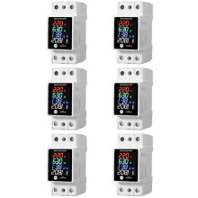 6X ZS-6035VAKW Digital Meter Din Rail Electricity Usage Monitor AC30-400V Voltmeter Ammeter Watt Kwh Frequency