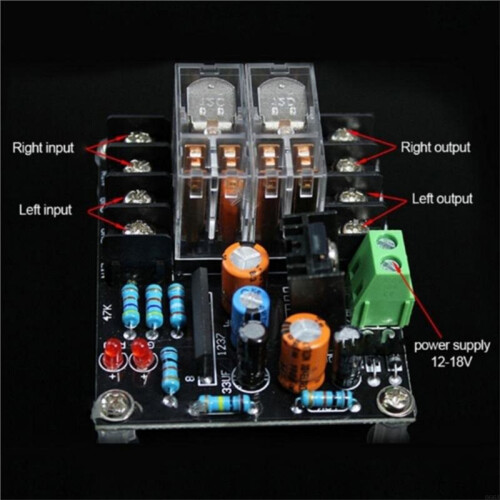 UPC1237 Speaker Protection Circuit Board with Startup Delay and Direct Current Protections for Amplifiers AC12-18V 1