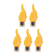 LED Flash Candle Flame Light 1800K Warm White Birthday Camping Light Bulb LED Decorative Light Accessorie 5Pcs