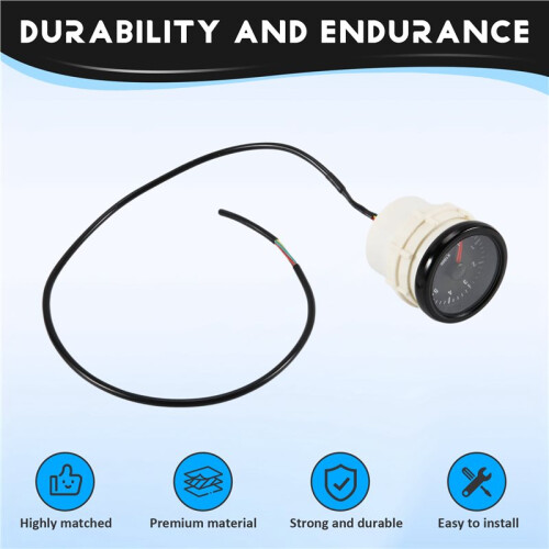 Tacômetro Elétrico de 2 Polegadas, 52 mm, 0-6000 RPM, com Luz de Fundo, para Motor  de 1 A 20 Cilindros 2