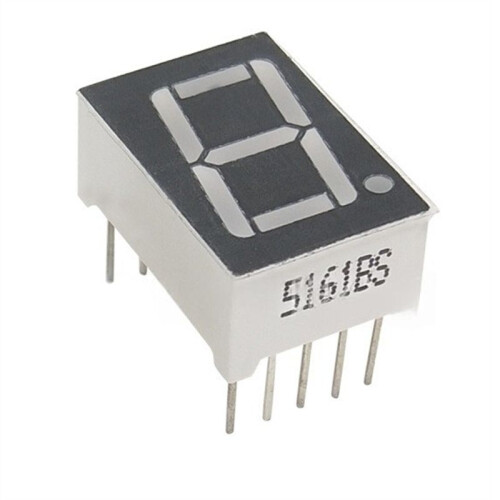 0.56 Inch 10Pins 5161AS 5161BS 1 Bit Digit 7 Segment Red LED Digital Display Digitron Common Anode Cathode C-C/-A 10pcs