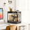 Kitchen Sink Shelf, 2 Tier Multi-Purpose Storage Shelf with Hook for Kitchen,Multi-Purpose Shelf with Rolling Case 4