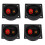4X New Square Board Binding Post Speaker Box Terminal Cup Wire Cable Box Connector 1