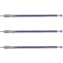 3X Ricambio 49 Centimetri 19.3 pollice Antenna 6 Sezioni Telescopiche Antenna per Radio TV