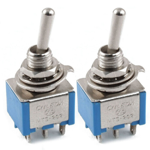 2X AC 3A/250V 6A/125V 6 Pin DPDT / 2 Position  Toggle