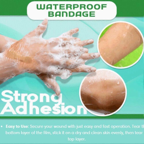 100pcs/pack Waterproof Plaster Adhesive Wound Dressing Fixer Bandage Tape 1