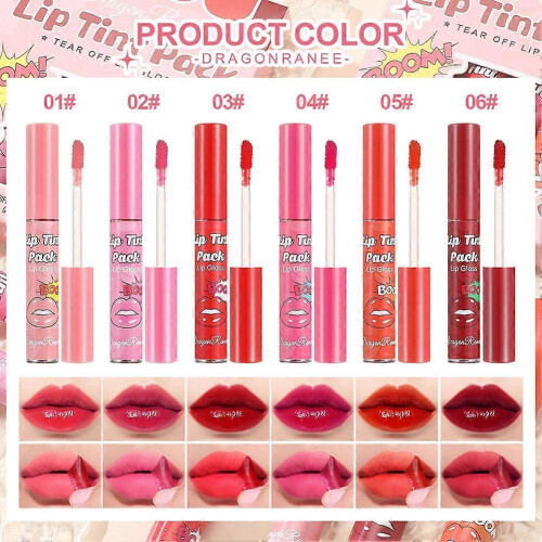 6 Pieces Tear Off Lip Gloss Moisturizing Lip Mask Lip Gloss 1
