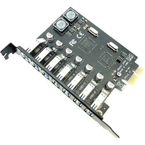 2X USB 3.0 PCI-E Expansion Card Adapter 7  Hub Adapter External Controller PCI-E Extender PCI Express Card 2