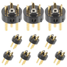 10pcs 3 Pin Gold Plated Connector for Microphone KTV Audio Conversion Adapter Speaker Microphone Accessories