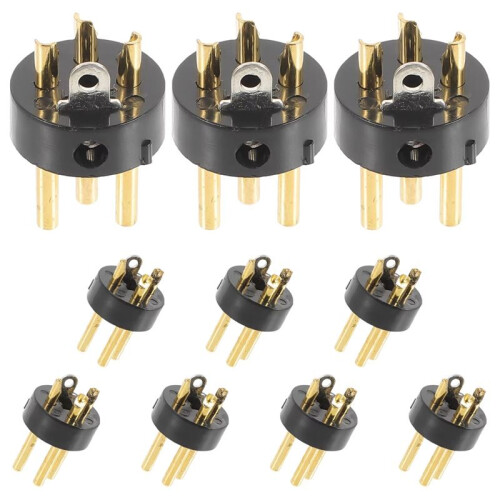 10 Stuks 3-Pins Vergulde Connector voor Microfoon KTV Audioconversie-Adapter Luidsprekermicrofoonaccessoires
