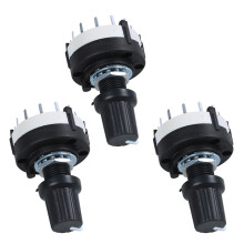 3X 3P4T 3 Pole 4 Position Single Wafer Band Selector Rotary W Knob
