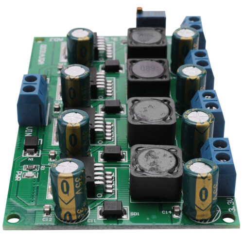 2X 3A 4 Channels Multiple Switching Power Supply Module 3.3V 5V 12V ADJ Output   Step-Down Buck Converter Board 2