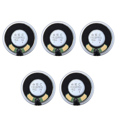 5pz 36mm 16 Ohm 1W Cassa in Alluminio con Magnete Interno