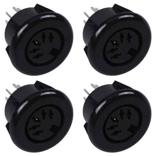 4X Female 5 Pin DIN Plug Panel Mounted Keyboard Cable Connector Adapter