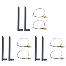 6X Dual Band 6Dbi Wireless WiFi Antenna RP-SMA+MHF4 Pigtail Cable for AX200 AC9260 NGFF M.2 Wireless Card